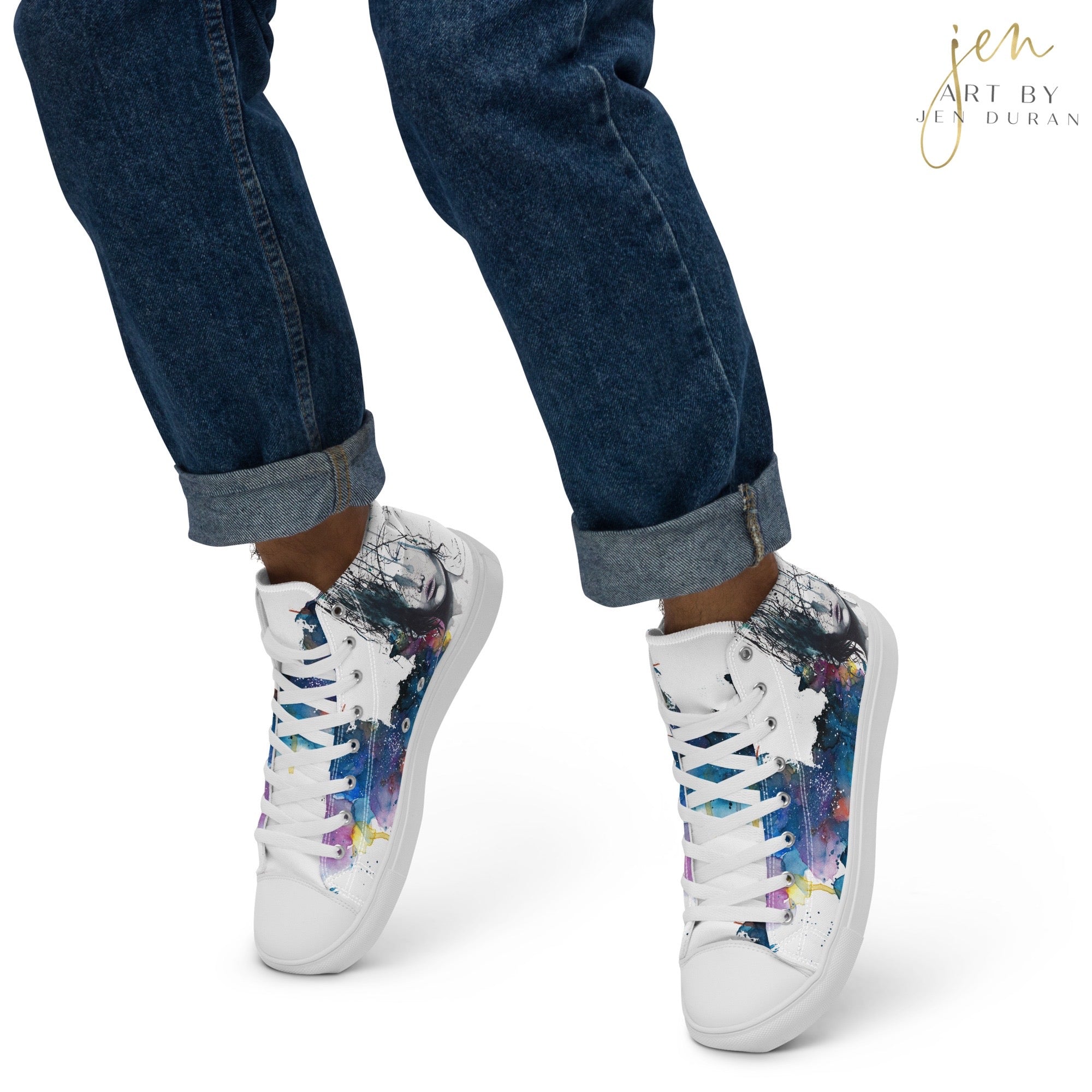 Lighthearted Pastel Women's high top canvas shoes sneakers watercolor dots  multicolor paint fashion colorful lace up sneakers — Surface Pattern  Designer Jacqueline Maldonado Art & Design